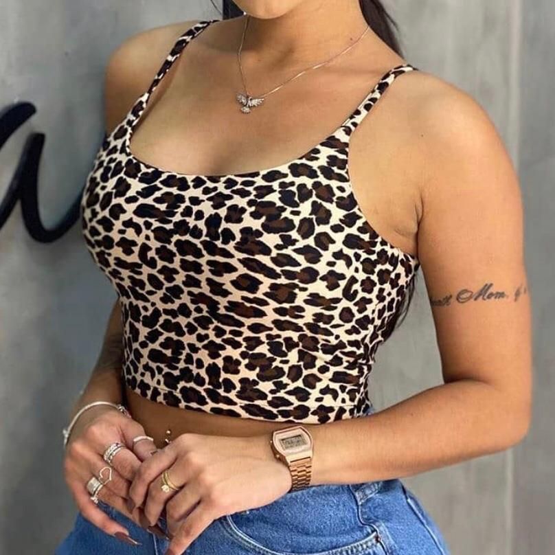 Animal print Cropped top